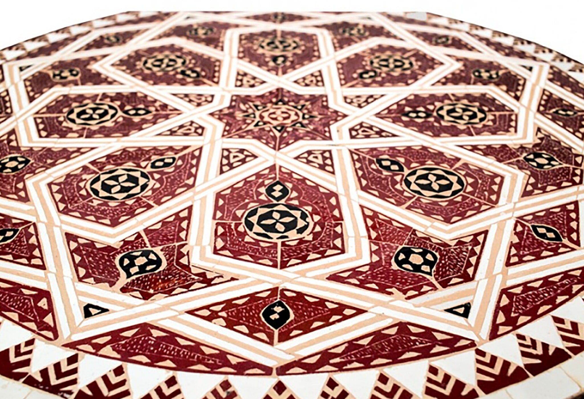 Personalized Round Red Mosaic Dinning Coffee Table For Outdoor and Indoor 2