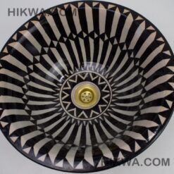 Pottery Bowl Sink, Moroccan Pottery, Painted Bathroom Sink