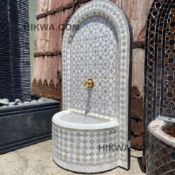 Moroccan Mosaic Fountain, terrace Indoor Decor, Fountain for garden art,Moorish mosaic tile fountain