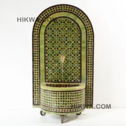 Outdoor Moroccan Mosaic Fountain ,Indoor Moroccan Tile Fountain ,Wall mosaic fountain