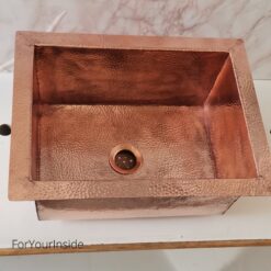 Solid Copper Hammered Kitchen Bar Sink-16 Gauge Copper, Copper Hammered Sink, Kitchen Bar Sink, Island Sink