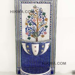 Wall Water Fountain - Mosaic Moroccan Founatin - Waterfall Fountain indoor & Outdoor - Water Fountain Outdoor