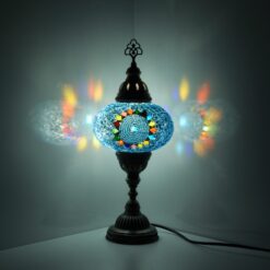 Turkish Lamp Mosaic Table Lamps | Turkish Moroccan Lamp | Handmade Tiffany Night Lamp | Mosaic Glass Bedside Night Lamp with Led Bulb