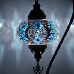 Turkish Lamp Mosaic Table Lamps | Turkish Moroccan Lamp | Handmade Swan Neck Tiffany Night Lamp | Mosaic Glass Bedside Lamp with Led Bulb