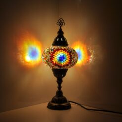 Turkish Lamp Mosaic Table Lamps | Turkish Moroccan Lamp | Handmade Tiffany Night Lamp | Mosaic Glass Bedside Night Lamp with Led Bulb