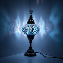 Turkish Lamp Mosaic Table Lamps | Turkish Moroccan Lamp | Handmade Tiffany Night Lamp | Mosaic Glass Bedside Night Lamp with Led Bulb