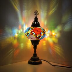 Turkish Lamp Mosaic Table Lamps | Turkish Moroccan Lamp | Handmade Tiffany Night Lamp | Mosaic Glass Bedside Night Lamp with Led Bulb