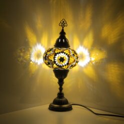 5 Variation Turkish Lamp Mosaic Table Lamp | Turkish Moroccan Lamp | Handmade Tiffany Night Lamp | Mosaic Glass Bedside Night Lamp&Led Bulb