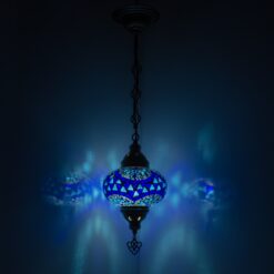 Turkish Mosaic Hanging Chandelier Pendant Lamp- Handmade Ceiling Hanging Colorful Moroccan Light Fixtures for Bedroom Home Lighting Decors