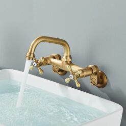 Kitchen and Bathroom Brass Faucet , Antique Style Basin Faucet , Kitchen Sink Faucet , Basin Mixer Tap , Solid Brass Faucet , European Tap