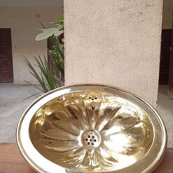 Artisan-Crafted Moroccan Brass Oval Sink Wash Basin - Stunning Addition to Your Bathroom Decor - Timeless Elegance for Your Home Renovation