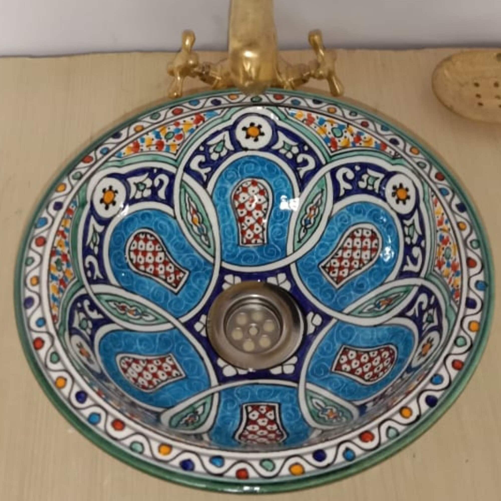 Artisan-Crafted Moroccan Ceramic Sink: Elevate Your Search with Handmade 2