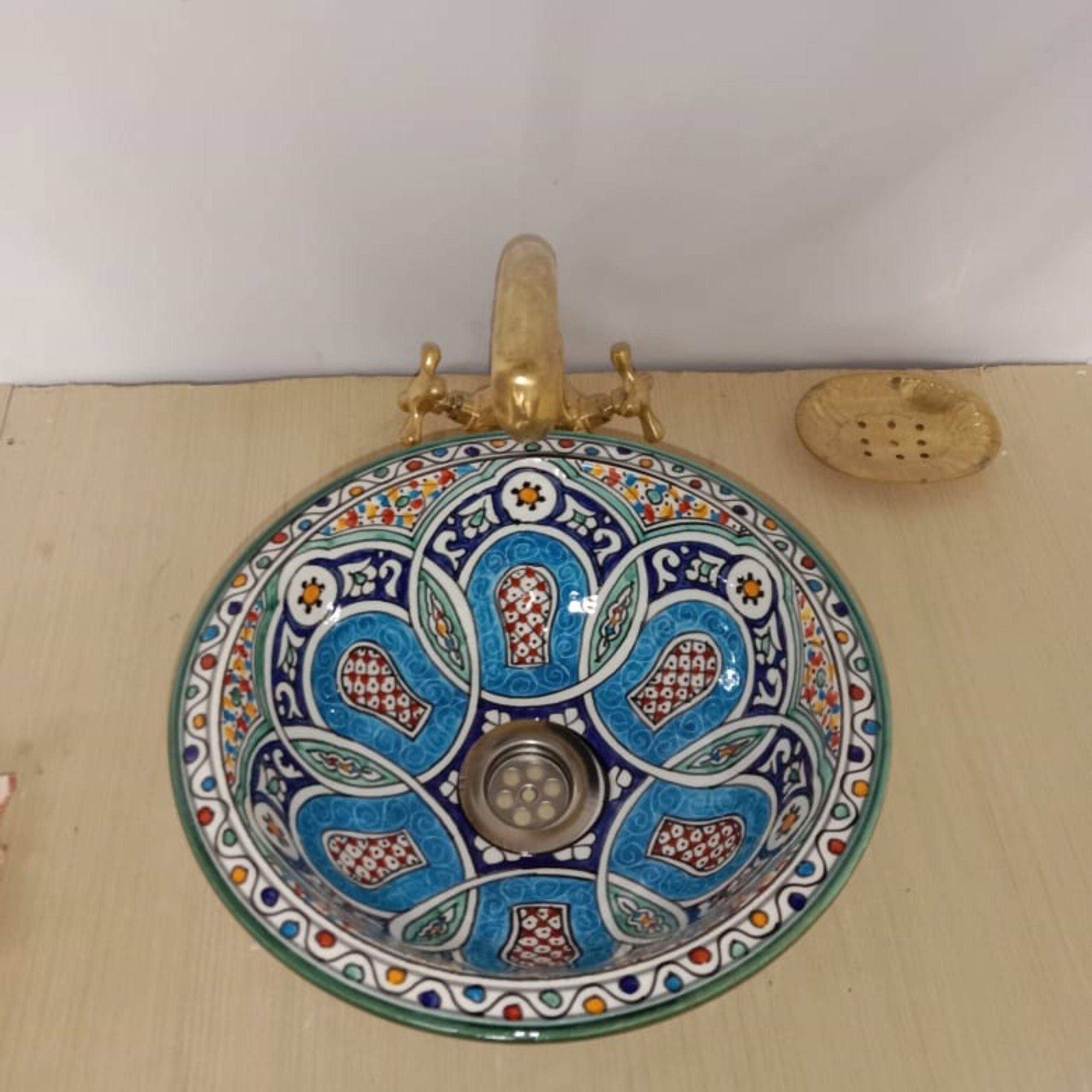 Artisan-Crafted Moroccan Ceramic Sink: Elevate Your Search with Handmade 4