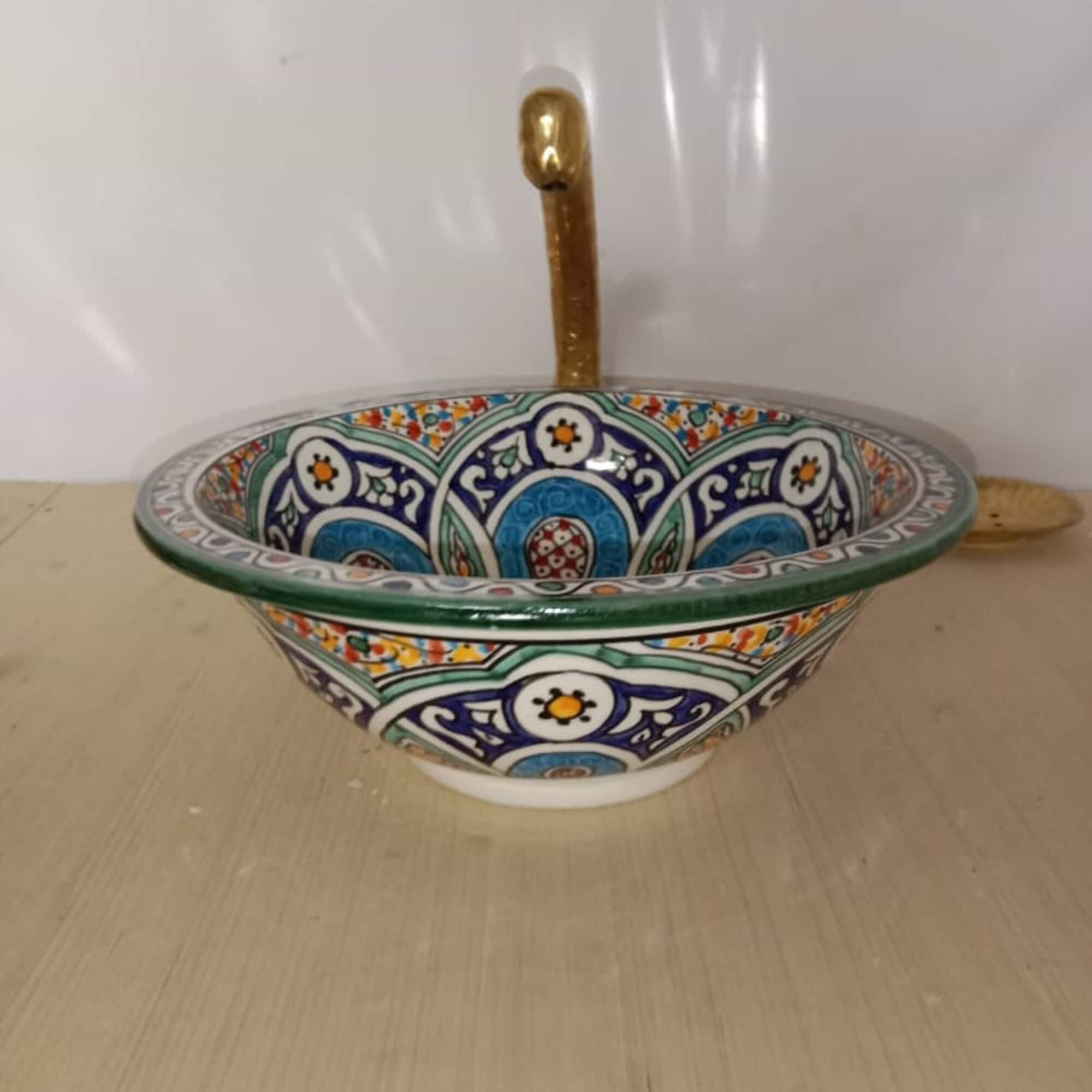 Artisan-Crafted Moroccan Ceramic Sink: Elevate Your Search with Handmade 5