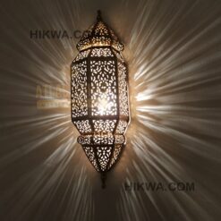 Moroccan Wall Lamp Engraved Brass - Traditional Sconce Lamp
