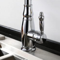 Brass Single Handle Pull Out Kitchen Faucet Multi-Function Sprayer Head 360 Degree Swivel Kitchen Sink Faucet