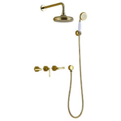 Bathroom Concealed Luxury Rain Mixer Shower Combo Set | Wall Mounted Rainfall Shower Head System Polished Chrome