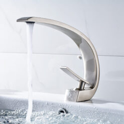 Brass Chrome Bath Basin Faucet | Brush Nickel Sink Mixer Tap | Vanity Hot Cold Water Bathroom Faucets