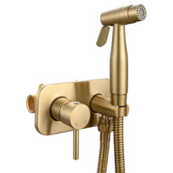 Brass Bidet Sprayer Set Hot and Cold Water Toilet Sprayer Kit Hand Held Bidet Sprayer Diaper Sprayer Shattaf