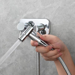Brass Bidet Sprayer Set Hot and Cold Water Toilet Sprayer Kit Hand Held Bidet Sprayer Diaper Sprayer Shattaf