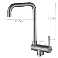 Folding Kitchen Faucet Brushed Nickel Stainless Steel Kitchen Faucet 360 Degree Swivel Single Handle Kitchen Sink Faucet