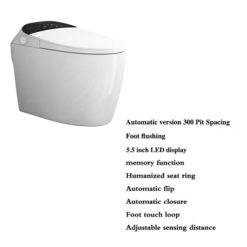 Automatic Smart Toilet Instant Heat Toilet Without Water Tank 5.5-inch LED Display Ultra-quiet Slow-down Cover