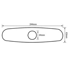 Commercial Kitchen Sink Faucet Hole Cover Deck Plate Escutcheon Brushed Nickel/High Gloss/ORB