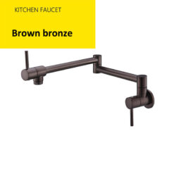 Brass Wall Mounted Kitchen Faucet | Cold Water Folding Kitchen Faucet | Single Lever Rotate Kitchen Sink Faucet 7 Colors