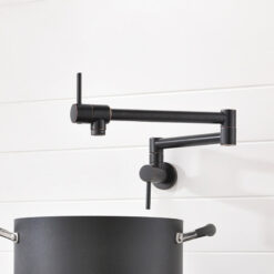 Brass Wall Mounted Kitchen Faucet | Cold Water Folding Kitchen Faucet | Single Lever Rotate Kitchen Sink Faucet 7 Colors