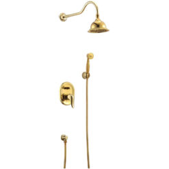 Bathroom Concealed Luxury Rain Mixer Shower Combo Set | Wall Mounted Rainfall Shower Head System Polished Chrome