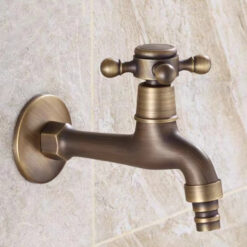 Antique Pastoral Retro Style Bib Tap | European Washing Machine Mop Pool Faucet | Garden Faucet Bronze Bib Tap