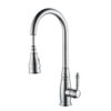 Brass Single Handle Pull Out Kitchen Faucet Multi-Function Sprayer Head 360 Degree Swivel Kitchen Sink Faucet