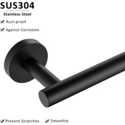 12 Inches Hand Towel Bar Stainless Steel Bathroom Towel Bar Holder Single Towel Rail Kitchen Dish Cloth Hanger