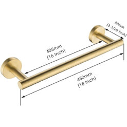 16 Inches Towel Bar for Bathroom SUS304 Stainless Steel Hand Towel Holder Kitchen Dish Cloths Hanger RUSTPROOF Wall Mounted