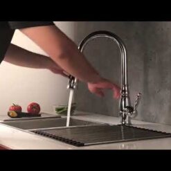 Brass Single Handle Pull Out Kitchen Faucet Multi-Function Sprayer Head 360 Degree Swivel Kitchen Sink Faucet