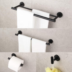 Bathroom Hardware Set 4 Pieces | SUS304 Bathroom Accessories Sets | Wall Mounted Towel Holders Sets