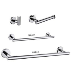 Bathroom Hardware Set 4 Pieces | SUS304 Bathroom Accessories Sets | Wall Mounted Towel Holders Sets
