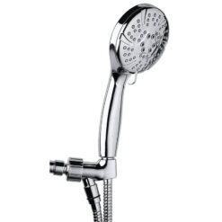Hand Shower | 6 Function High Pressure Hand Shower Head | Handheld Shower Head Chrome Finished with Hose and Adjustable Bracket