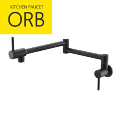 Brass Wall Mounted Kitchen Faucet | Cold Water Folding Kitchen Faucet | Single Lever Rotate Kitchen Sink Faucet 7 Colors