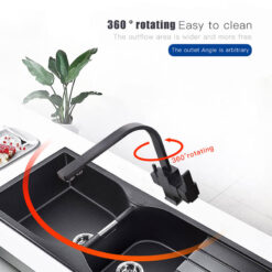 Dual Handle Kitchen Faucet With Dual Spray 360 Degree Rotated Brass Kitchen Faucet Drinking Water Purifier Filter System