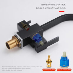 Dual Handle Kitchen Faucet With Dual Spray 360 Degree Rotated Brass Kitchen Faucet Drinking Water Purifier Filter System