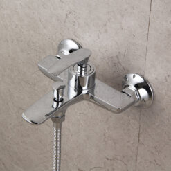 Dual Function Wall Mount Bathtub Faucet Brass Lavatory Bath Tub Mixer Taps Single Handle Bathtub Faucet
