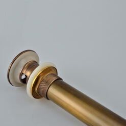 Bathroom Sink Drain Stopper Pop Up with Overflow for Bath Vanity Sink Brass Waste Pipe