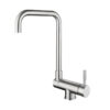 Folding Kitchen Faucet Brushed Nickel Stainless Steel Kitchen Faucet 360 Degree Swivel Single Handle Kitchen Sink Faucet