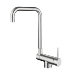 Folding Kitchen Faucet Brushed Nickel Stainless Steel Kitchen Faucet 360 Degree Swivel Single Handle Kitchen Sink Faucet