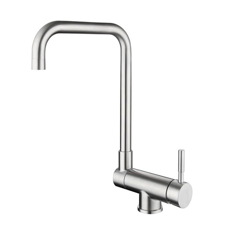 Folding Kitchen Faucet Brushed Nickel Stainless Steel Kitchen Faucet 360 Degree Swivel Single Handle Kitchen Sink Faucet