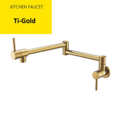 Brass Wall Mounted Kitchen Faucet | Cold Water Folding Kitchen Faucet | Single Lever Rotate Kitchen Sink Faucet 7 Colors