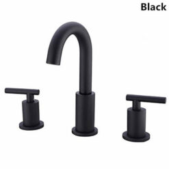 Bathroom Sink Faucet Solid Brass Double Handle Sink Mounted Hot & Cold Mix Basin Faucet European Style Basin Accessories