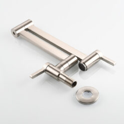 Brass Kitchen Faucet Wall Mount Pot Filler Faucet 360 Rotatable Folding Lengthened with Double Joint Swing Arms Cold Water Tap