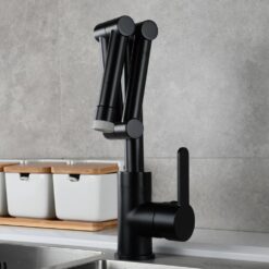 Brass Pot Filler Faucet Deck Mounted Three-Section Extension Folding Kitchen Faucet triple Joint Swing Arm For Hot and Cold